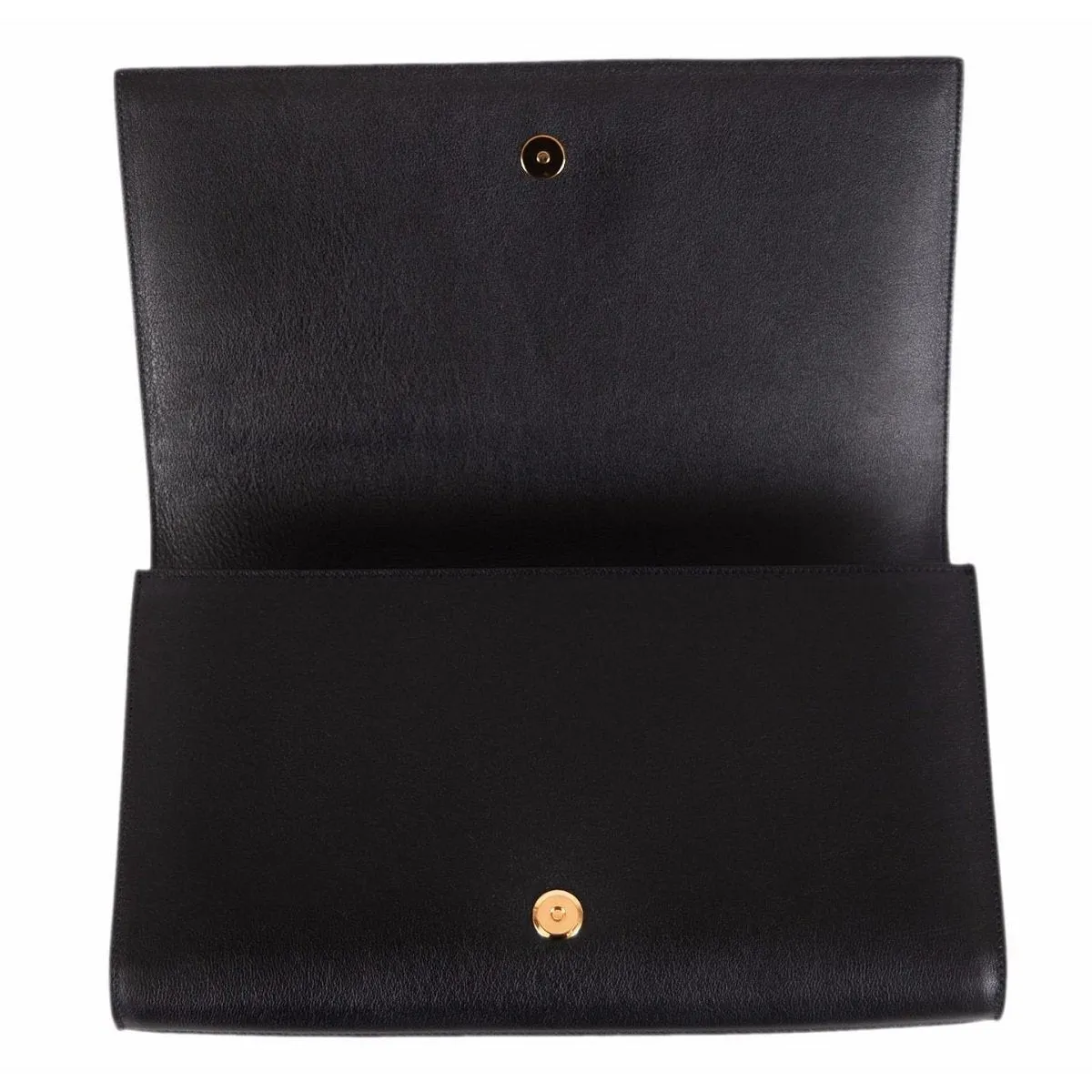 Ysl Bags Saint Laurent YSL Belle de Jour Leather Black Large Clutch Bag 568937