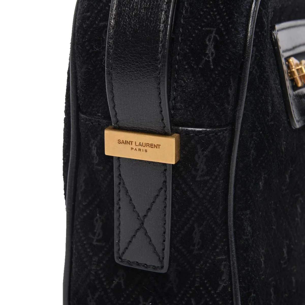 Ysl Bags Saint Laurent YSL King Palm Suede Monogram Black Camera Bag 568608