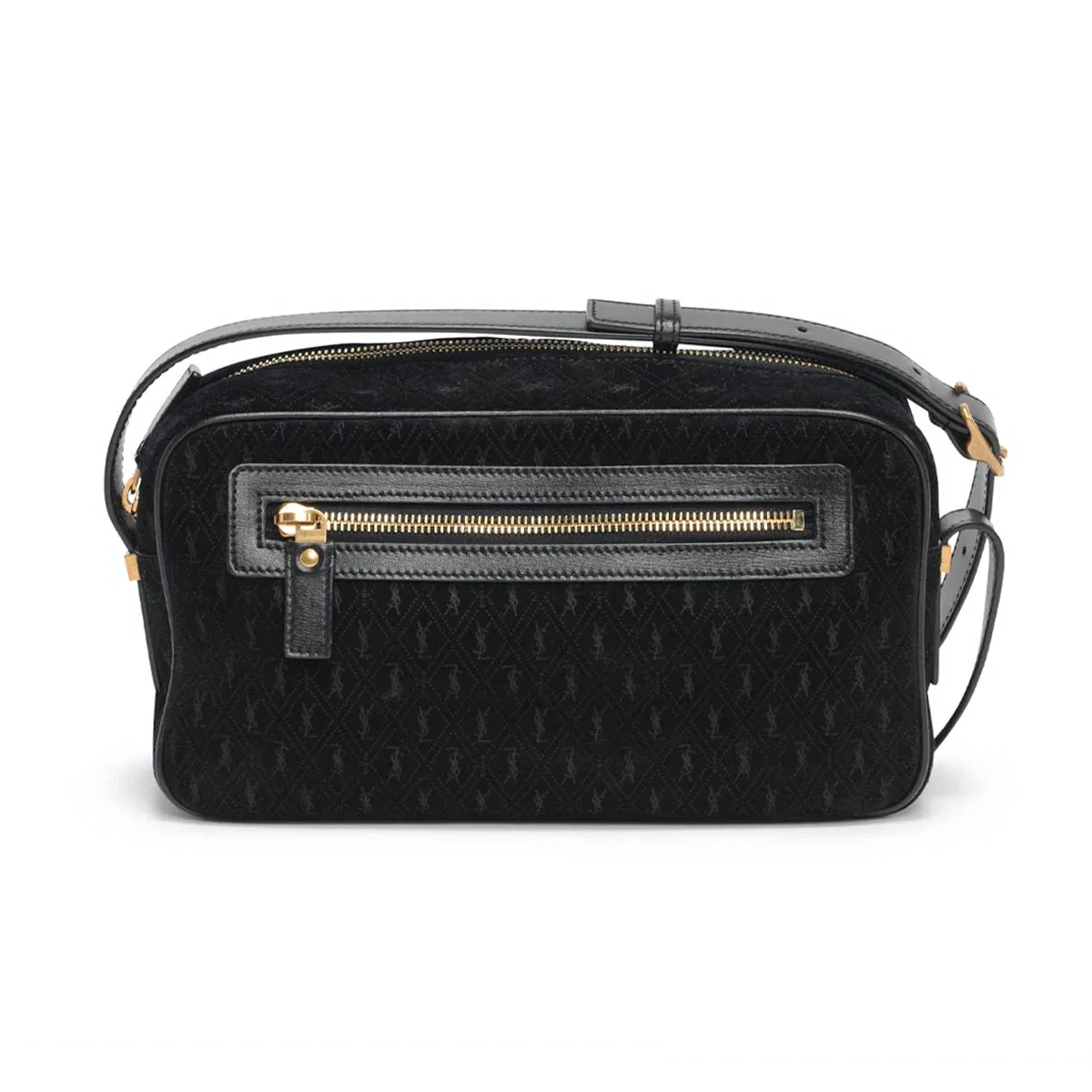 Ysl Bags Saint Laurent YSL King Palm Suede Monogram Black Camera Bag 568608