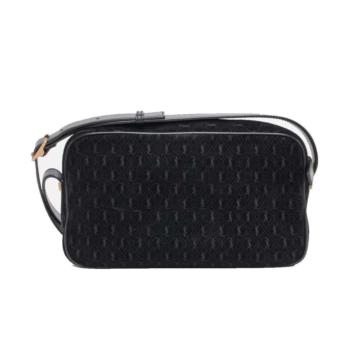 Ysl Bags Saint Laurent YSL King Palm Suede Monogram Black Camera Bag 568608