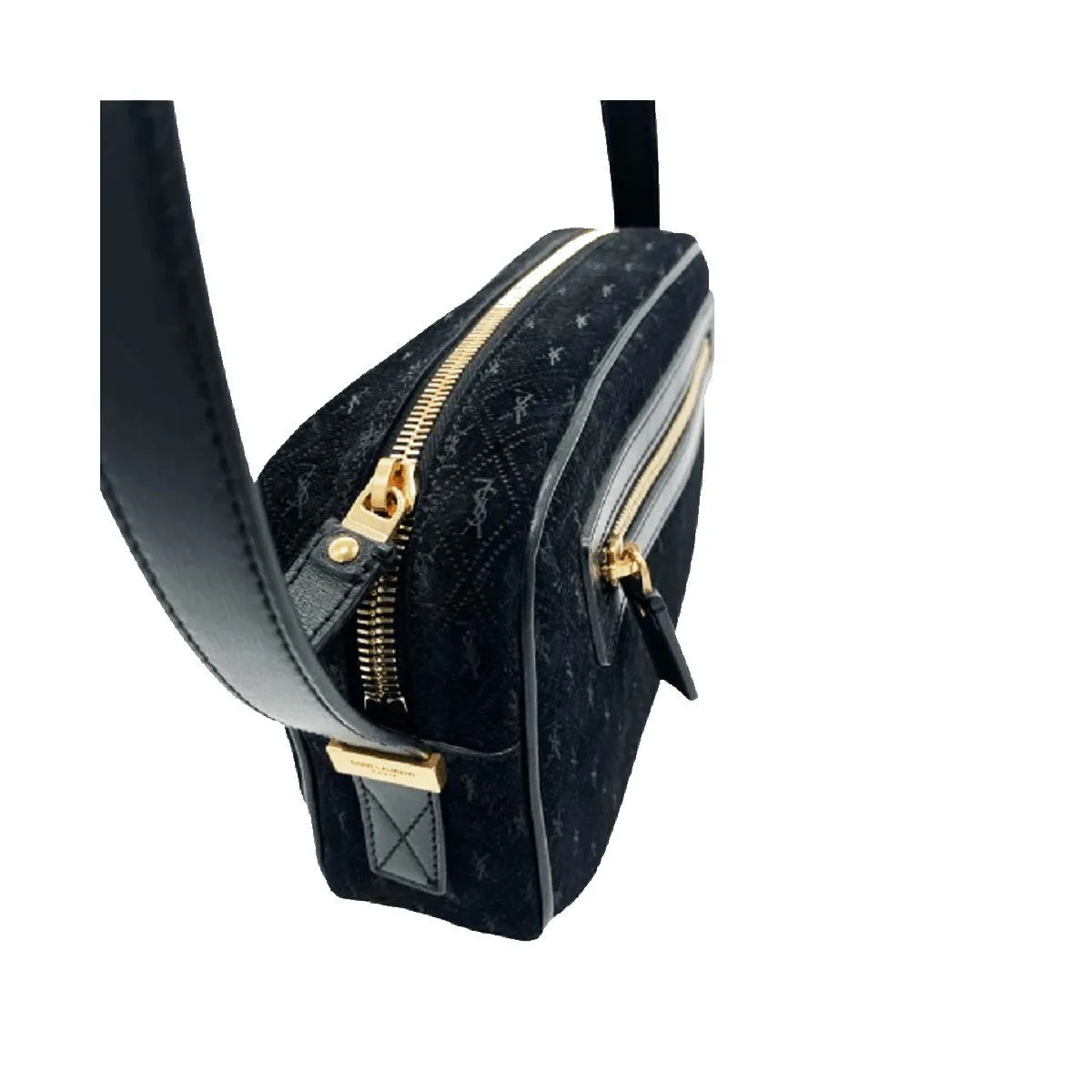 Ysl Bags Saint Laurent YSL King Palm Suede Monogram Black Camera Bag 568608