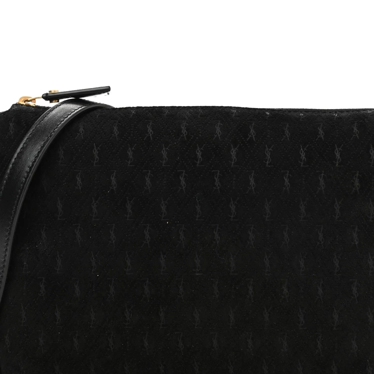 Ysl Bags Saint Laurent YSL King Palm Suede Monogram Black Crossbody Bag 585541
