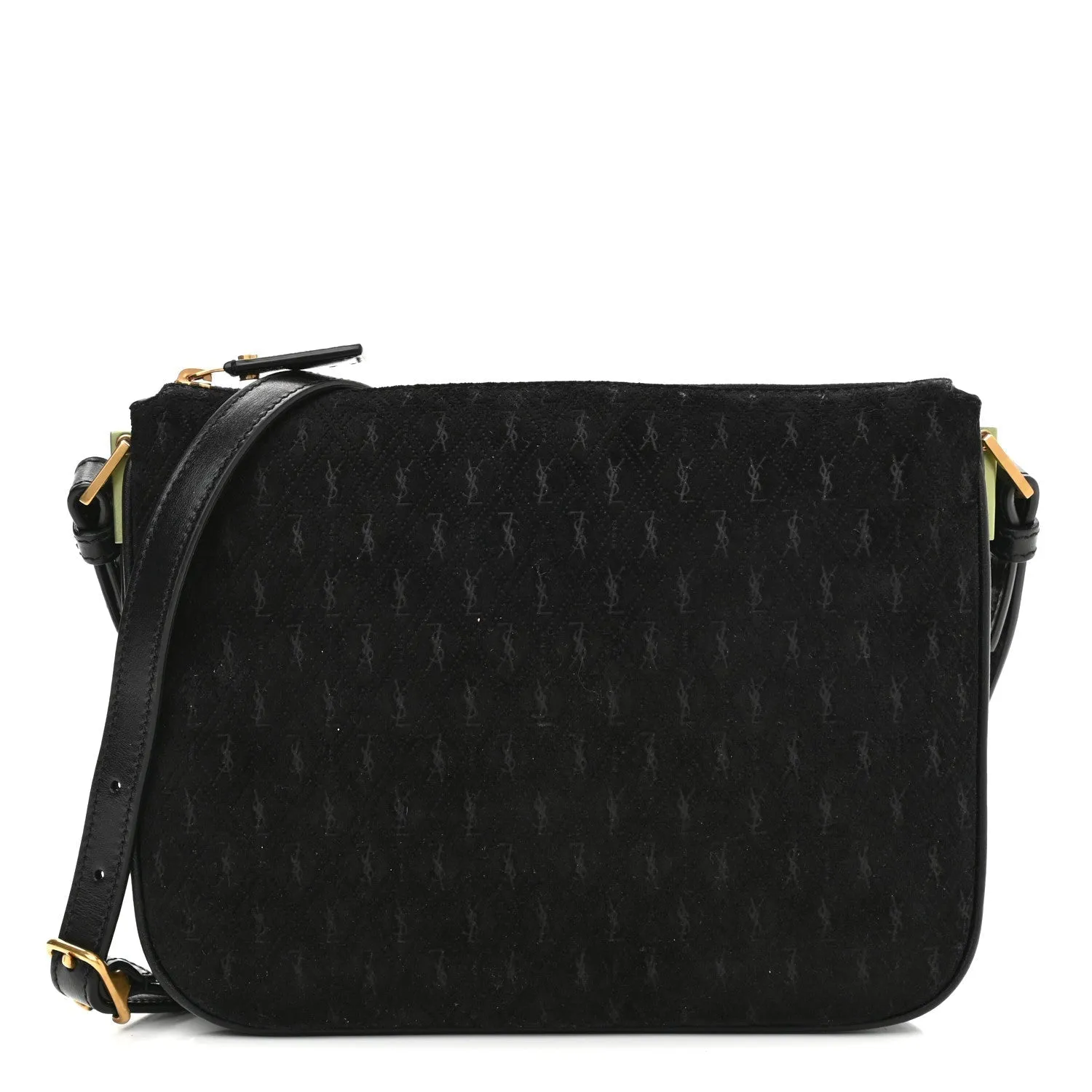 Ysl Bags Saint Laurent YSL King Palm Suede Monogram Black Crossbody Bag 585541