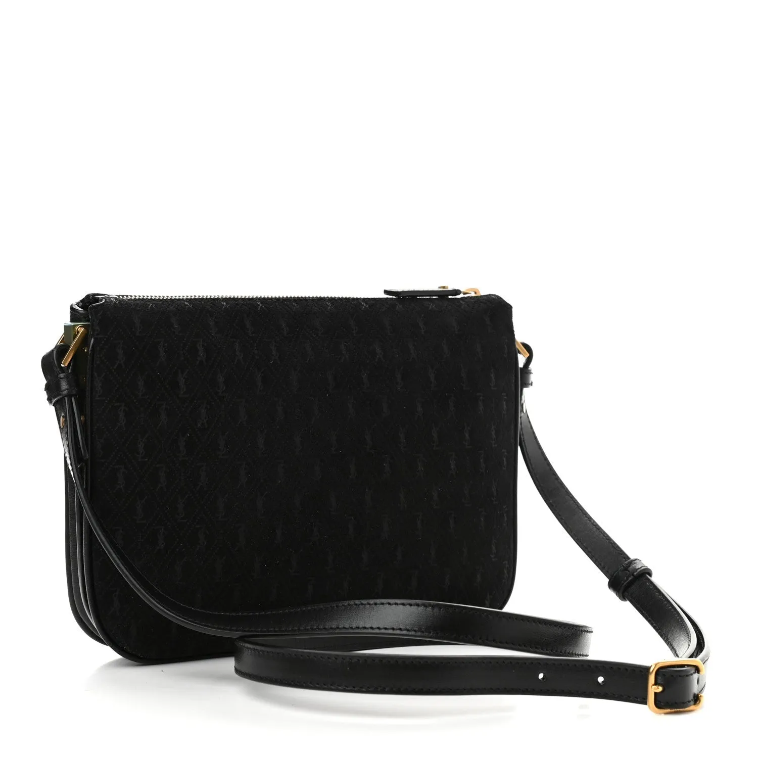 Ysl Bags Saint Laurent YSL King Palm Suede Monogram Black Crossbody Bag 585541